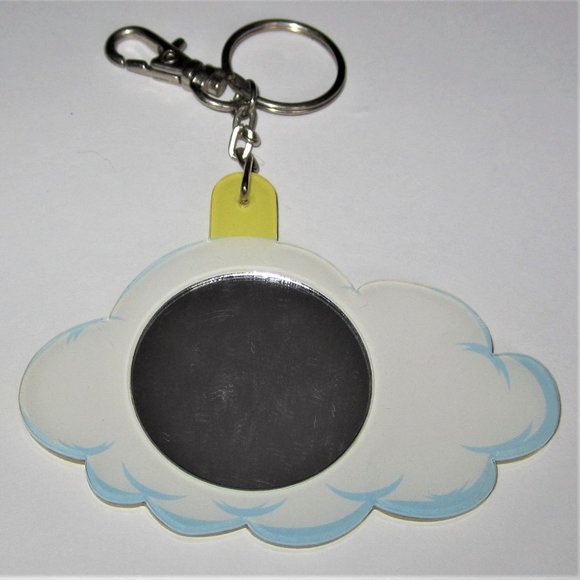 Care Bears Yellow "Funny Face" Key Chain with Mirror - Funshine Bear - Picture 2 of 2